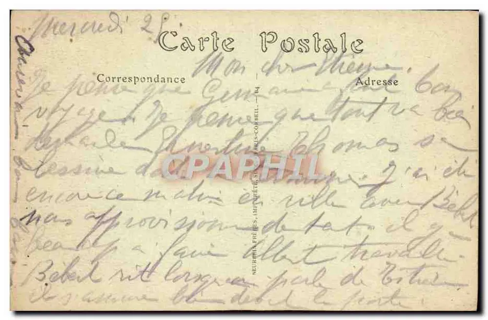 Orléans — Place Alberi, a Estação — editor Neurath & Fils, n° 366 - Verso