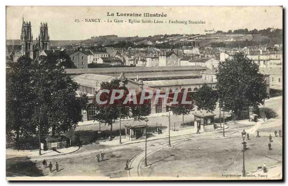 Nancy - Die Station - Kirche Saint-Léon - Viertel Stanislas — Illustrierte Lothringen, Nr. 23 - Vorderseite
