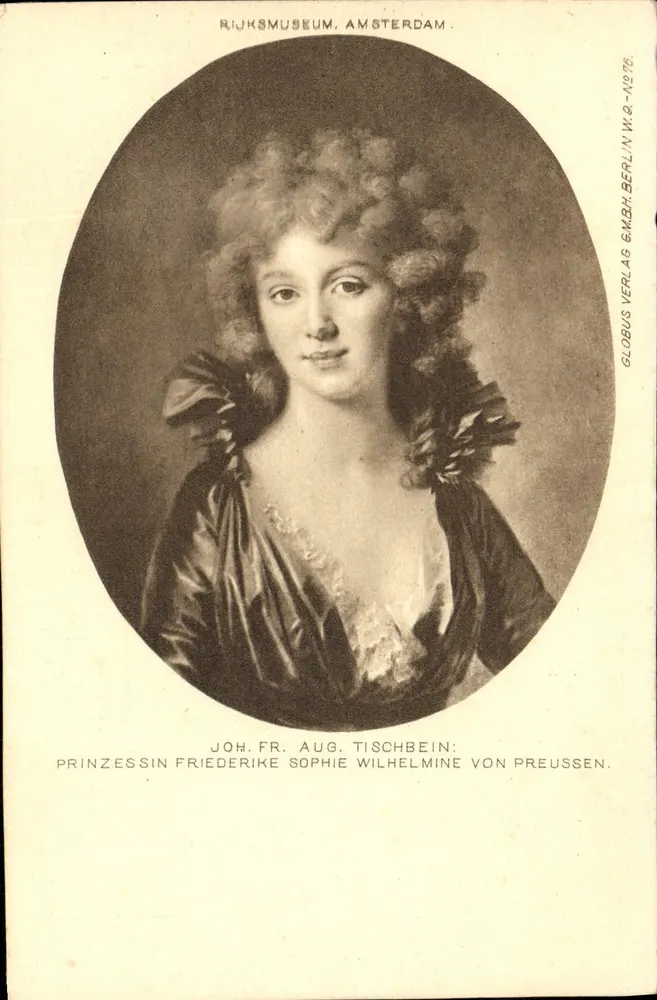 Principessa Friederike Sophie Wilhelmine di Prussia — Portrait — Globus Verlag Berlin W.2-1976 - Recto