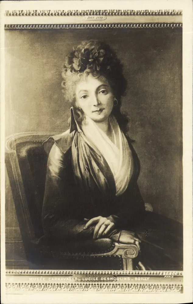 Lucile Desmoulins — Retrato por Boilly — Museu Carnavalet, Paris - Frente
