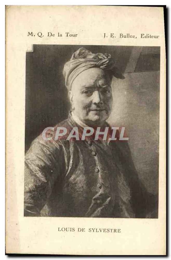 Louis de Sylvestre — Portrait — M. Q. De la Tour, J. E. Bulloz, Verleger - Vorderseite