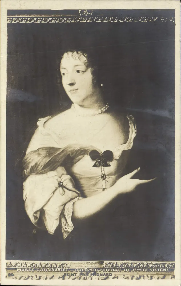 Retrato de Madame de Sévigné — cópia por Mignard — Museu Carnavalet, N° de série 80 - Frente