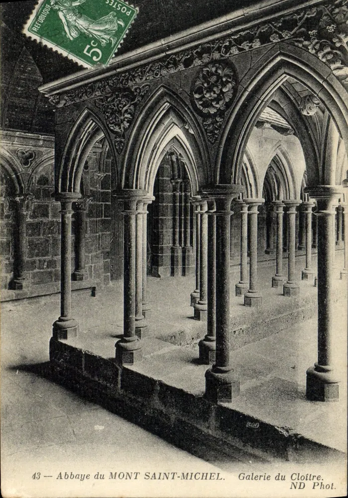 Abtei Mont Saint-Michel — Galerie des Cloisters — ND Phot. - Vorderseite