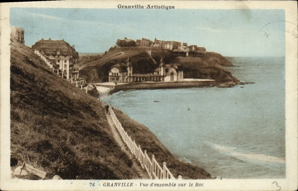 Granville – Gesamtansicht des Rochs – Granville Artistique, Nummer 76, Verlag A. Bertrand - Vorderseite