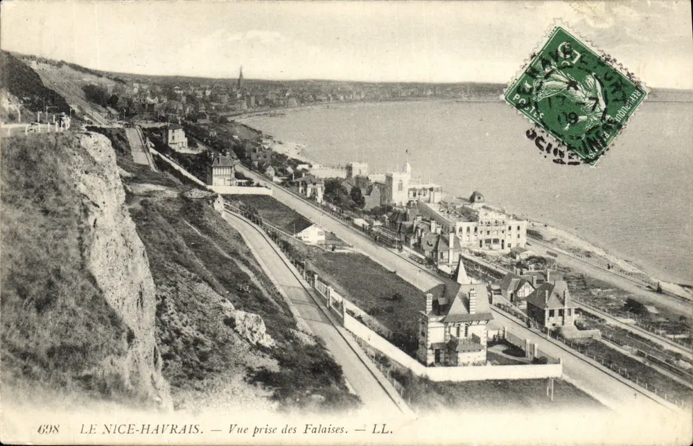 Le Nice-Havrais — Ansicht vom Kliff aus — LL. — n°698 - Vorderseite