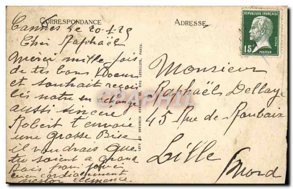 CANNES. — Les Allées und der Mont Chevalier — LL. — N° 209 - Rückseite