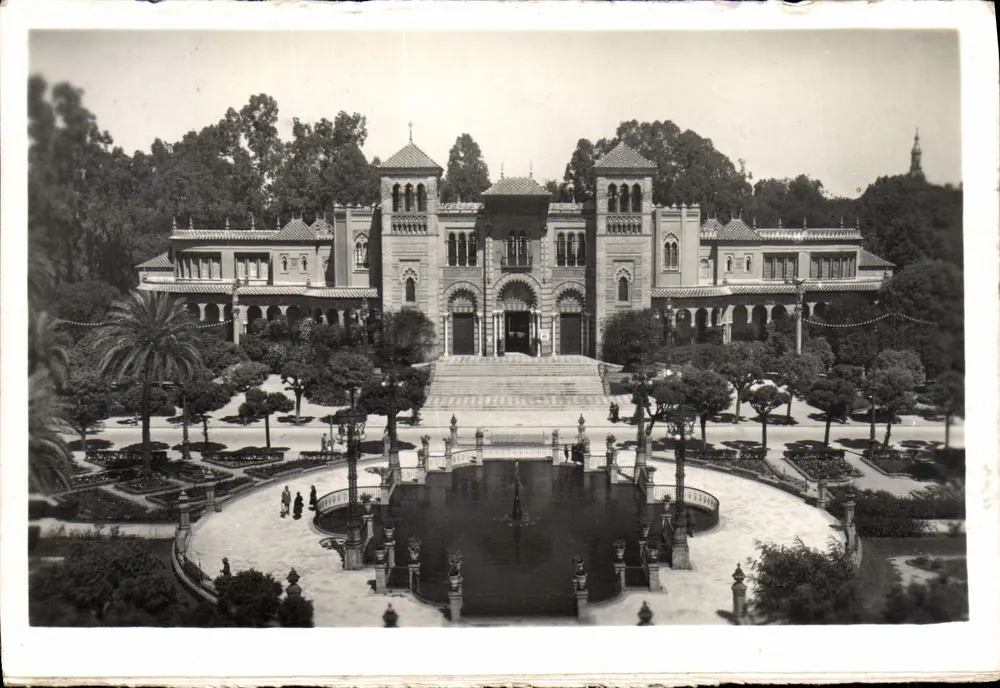 Palacio de Mudejar — Pavillon de l'Amérique — éditeur Tarjeta Post - Anverso