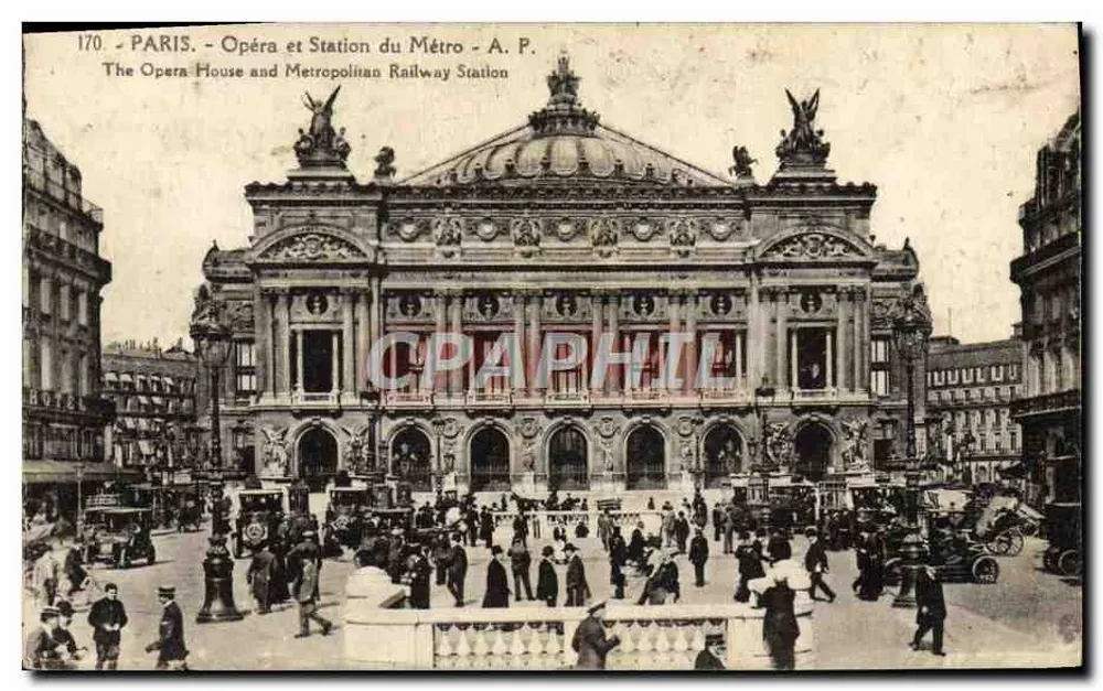 Paris - Ópera e Estação do Metrô - A.P. - Frente