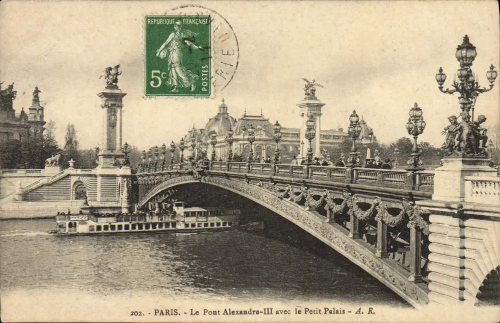Paris — Der Pont Alexandre-III mit dem Petit Palais — A. R. — Nr. 202 - Vorderseite