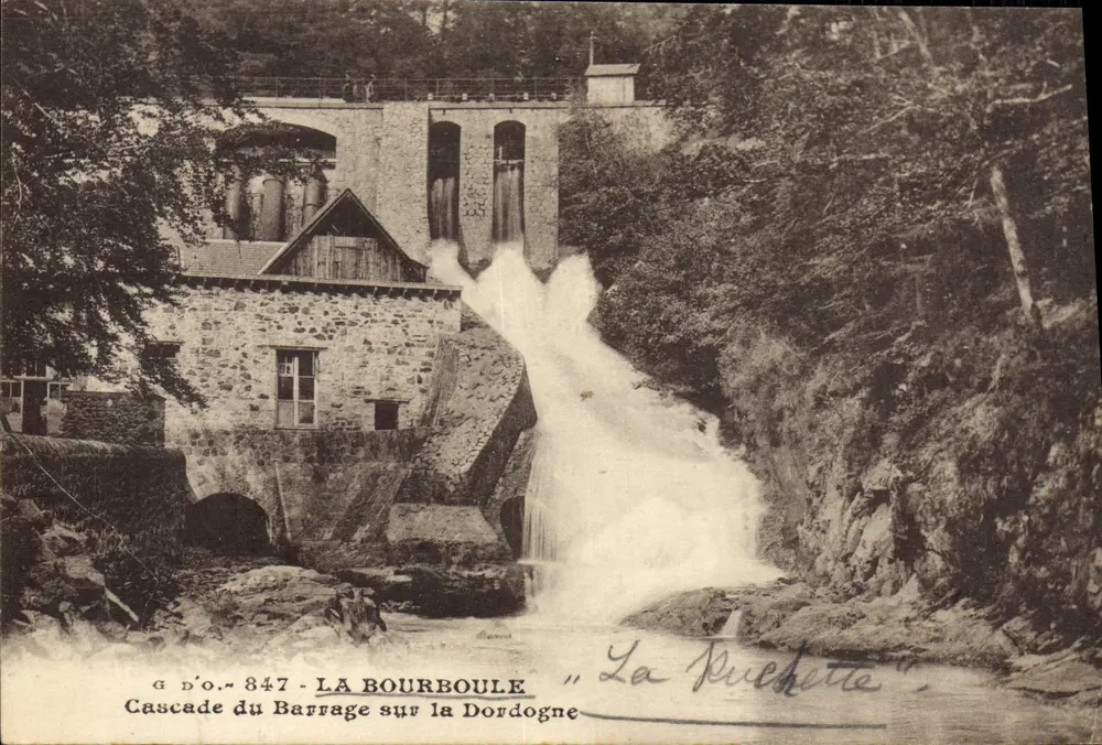 La Puchette — Cachoeira do Barragem na Dordogne — G D'O. 847 - Frente
