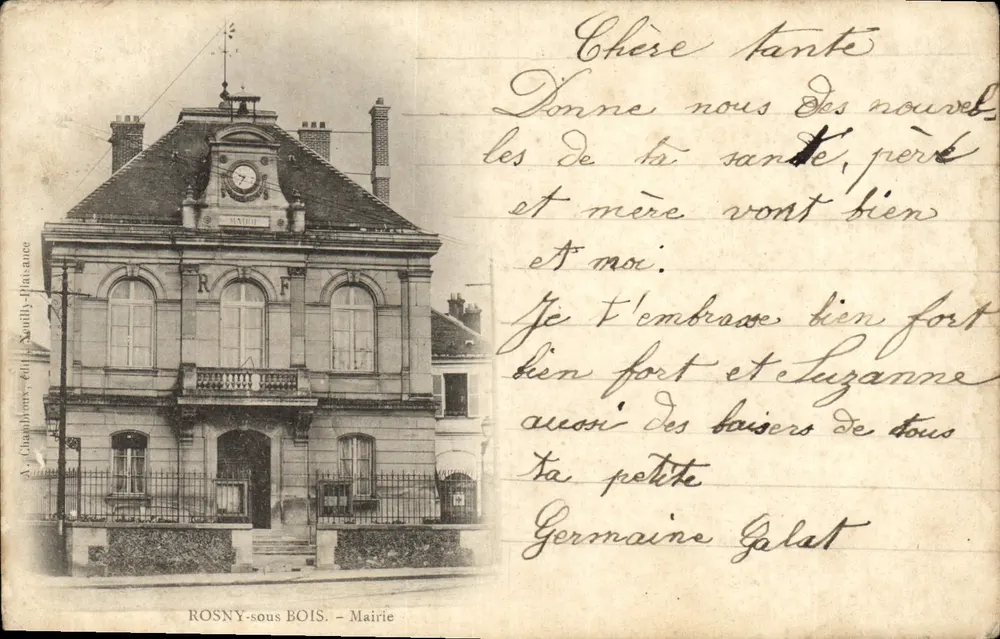 Rosny-sous-Bois — Municipio — editore A. Chambony, edit. Neuilly-l'Étang - Recto