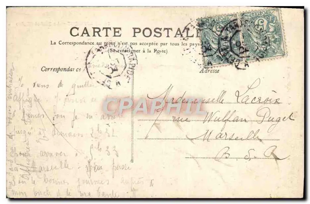 Saint-Affrique — El Muelle y la Iglesia — C. Amat, editor - Reverso