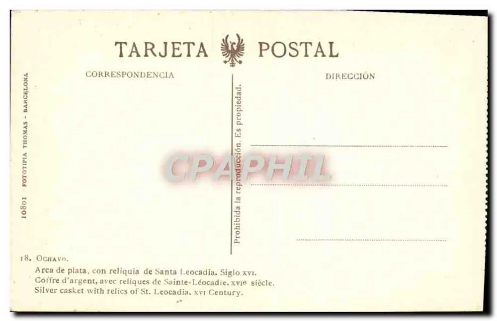 Silberkästchen mit Reliquie der Heiligen Leocadia — 16. Jahrhundert — Fototinta Thomas, Barcelona - Rückseite