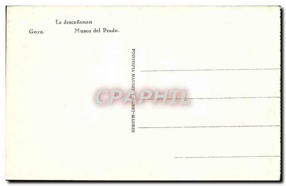 O descañonan — Goya — Fototipia Hauser, Madrid - Verso