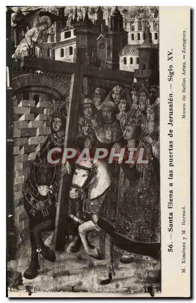 Santa Elena vor den Toren Jerusalems — 15. Jahrhundert — Museo de Bellas Artes de Zaragoza — Nr. 56 - Vorderseite