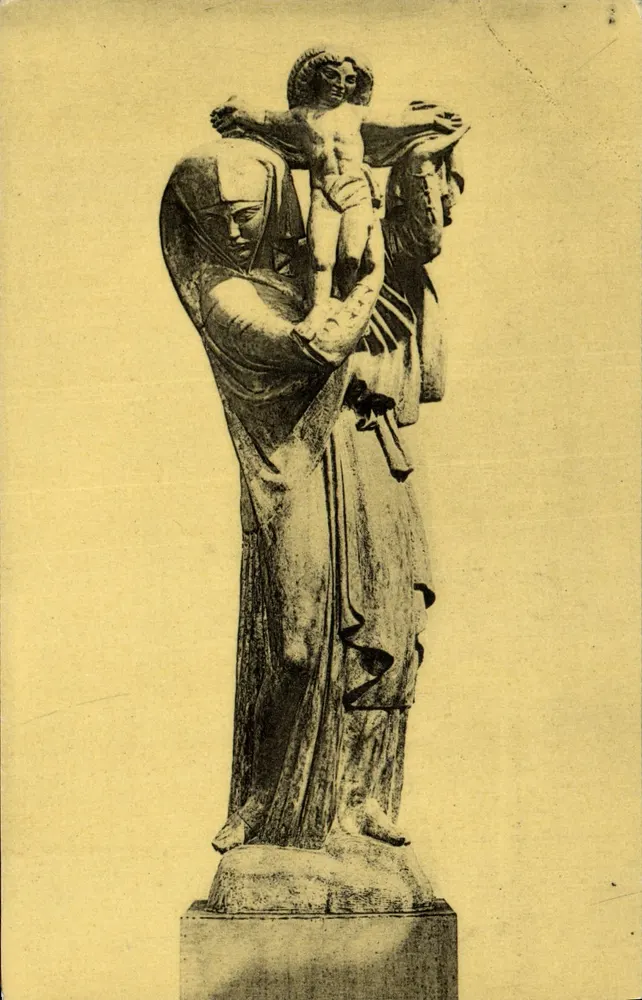 Die Jungfrau mit der Opfergabe — Skulptur von Bourdelle — Verlag Nahan, Paris, Nr. 456 - Vorderseite