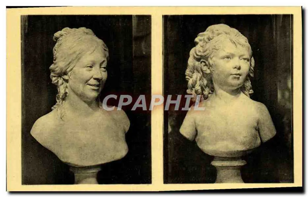 Büsten von Jean-Antoine Houdon — Büste von Madame Houdon und Büste von Sabine Houdon im Alter von fünf Jahren — Fernand Nathan - Vorderseite