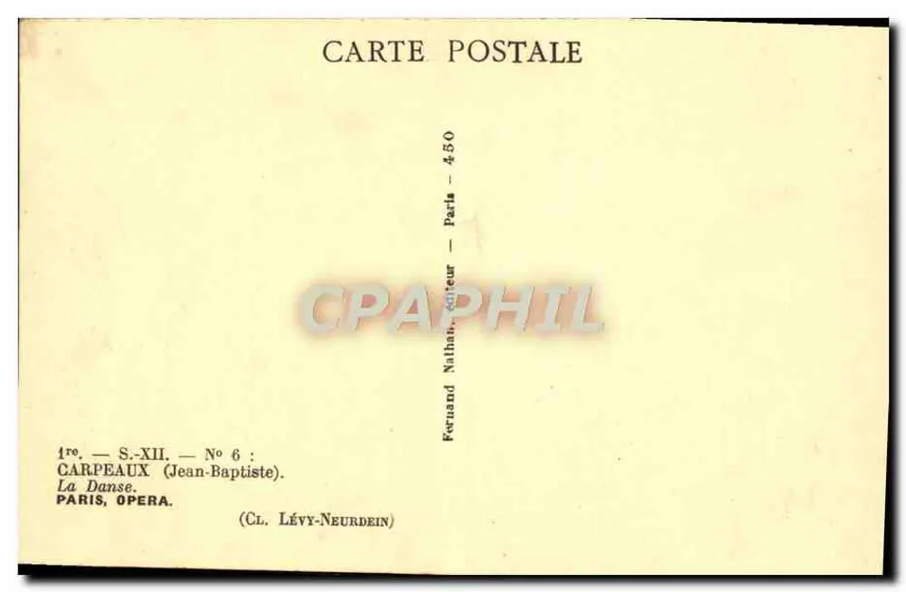 A Dança — Ópera — Carpeaux (Jean-Baptiste) — Editor Nathanaël, Paris - Verso