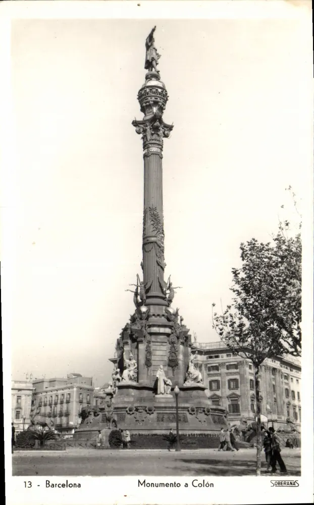 Monumento a Colón — Barcelona — SOBERANA n°13 - Frente