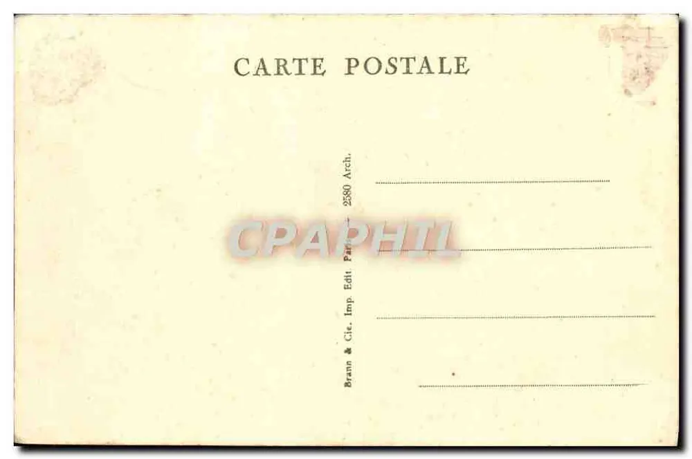 Versailles — Fachada do lado da terrasse — Brann & Cie, Imp. Edit. Paris - Verso