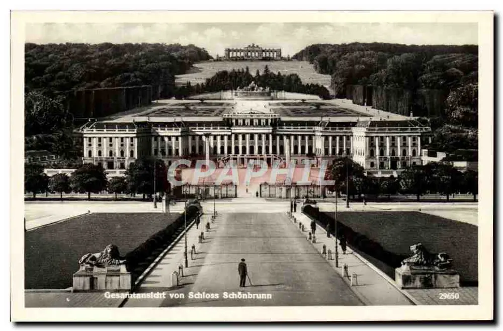 Schloss Schönbrunn — vista general — Verlag PAG Wien I. Wollzeile 19 - Anverso