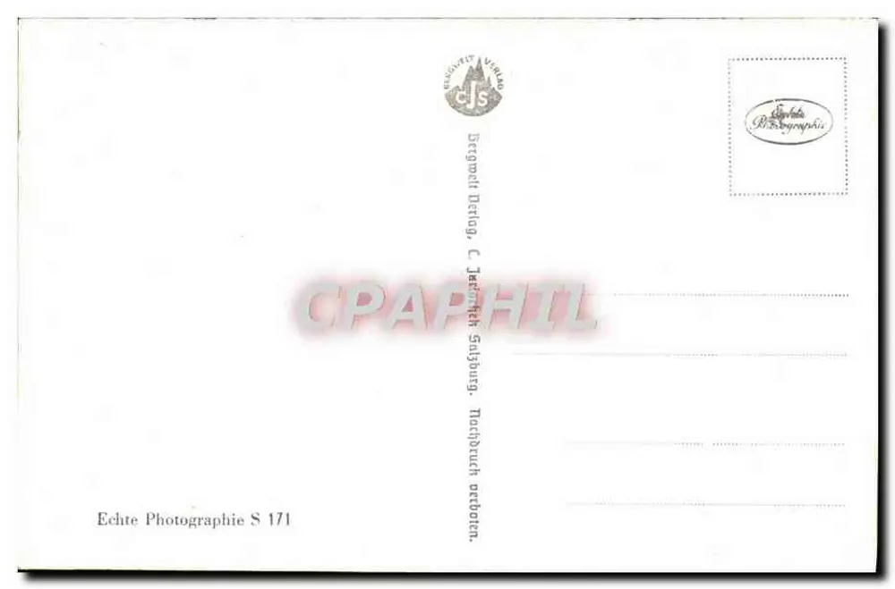 Salzburg, die Salzstadt von Mülln — Panoramablick — Bergmeier Verlag, S 171 - Rückseite