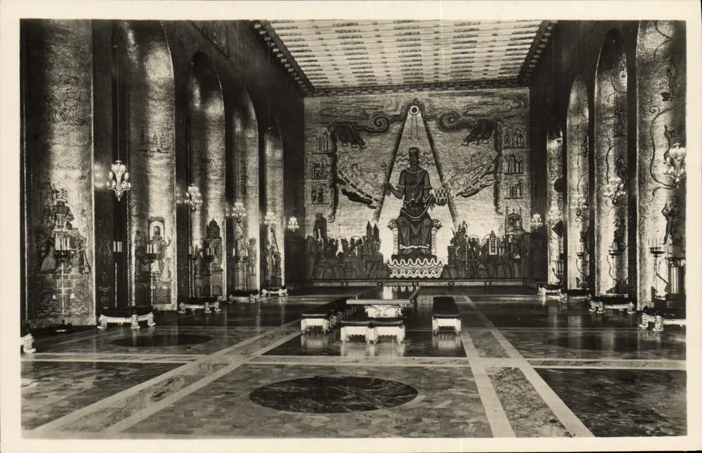 Stadshuset, Stockholm — Saal der Bankette 'Golden Hall' — Verlag: Sago-Konst A.-B., Nr. 109 - Vorderseite