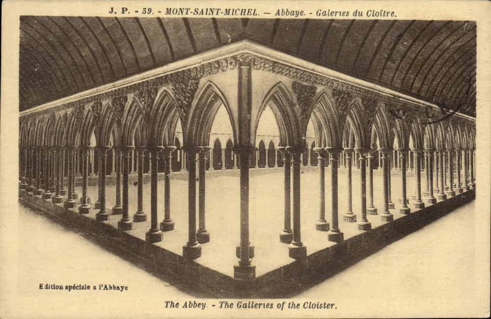 Mont-Saint-Michel — Abadia — Galerias do Claustro — J.P. - 59 - Frente