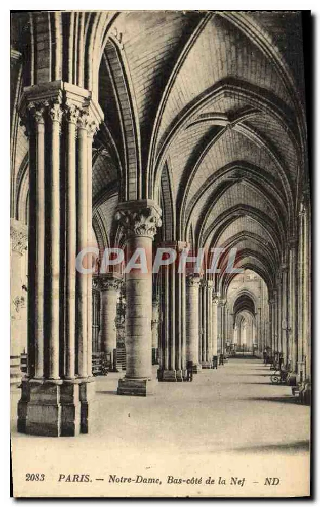 Paris — Notre-Dame, Bas-côtier da Nave — ND 2083 - Frente