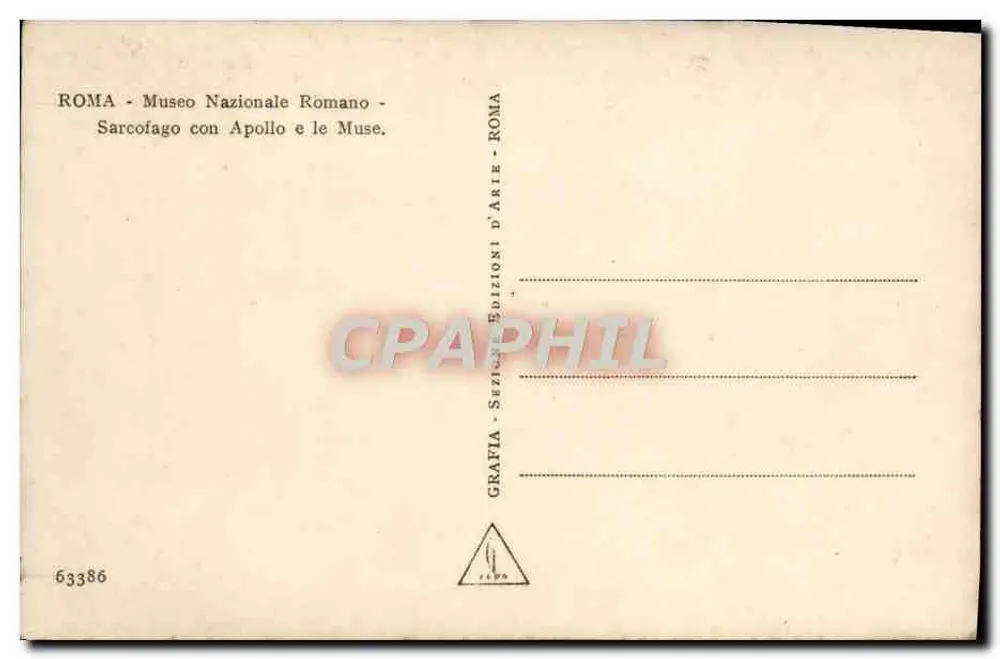 Sarcófago com Apolo e as Musas — Museu Nacional Romano — GRAFIA - Verso