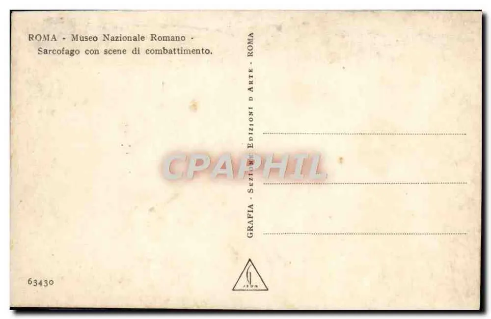 Sarkophag mit Kampfszenen — Nationalmuseum Römisch — Editions JUDA, Serie 63430 - Rückseite