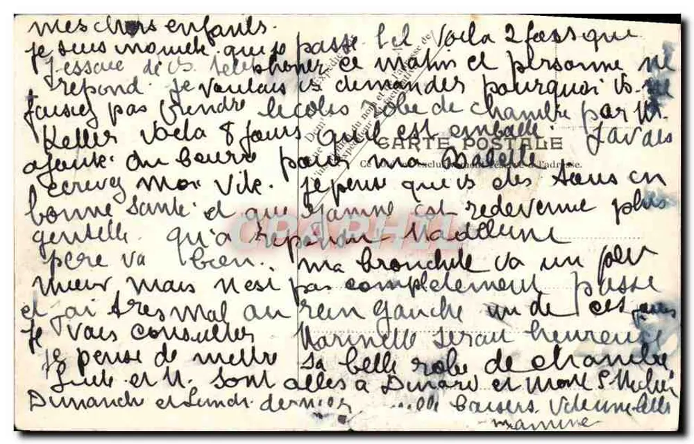 Les Sables d'Olonne — Remblai (partie centre) — V.E. Paris No. 12 - Verso
