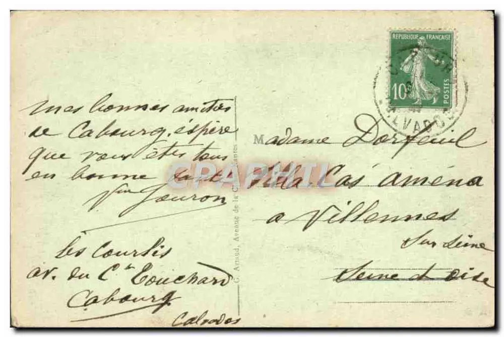 Cabourg - A Digue no horário do banho — Edição Pierre Vassal, livreiro, Cabourg - Verso