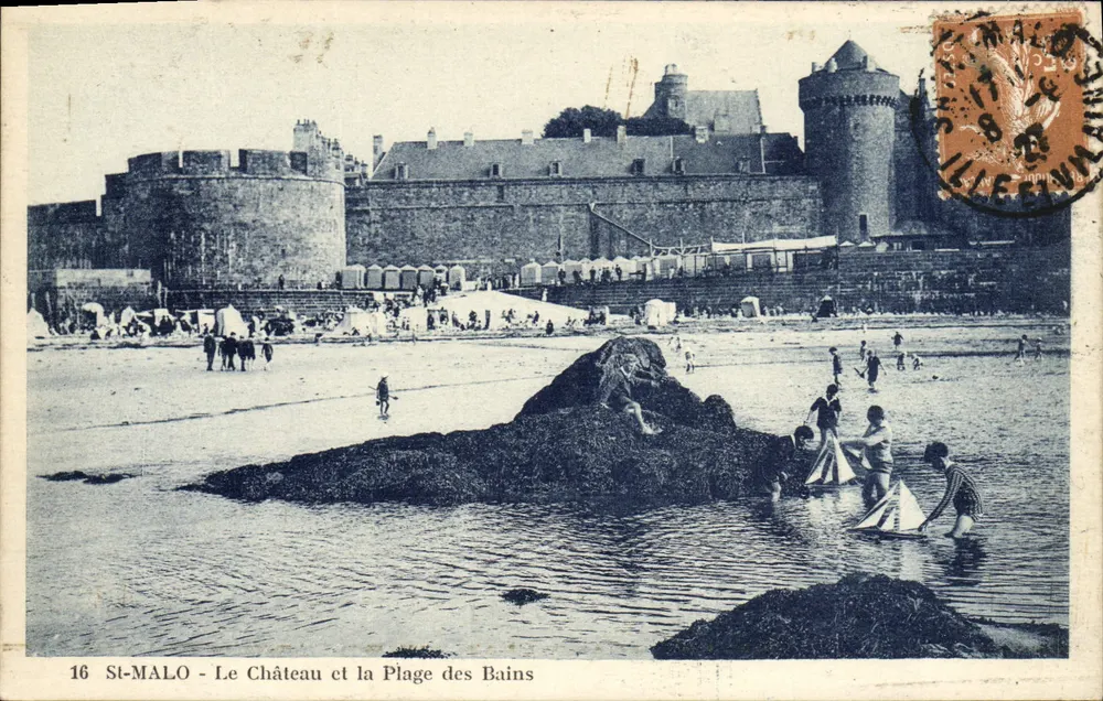 St-Malo - Schloss und Badestrand — Verlag 'Au Kitehye', Nr. 16 - Vorderseite