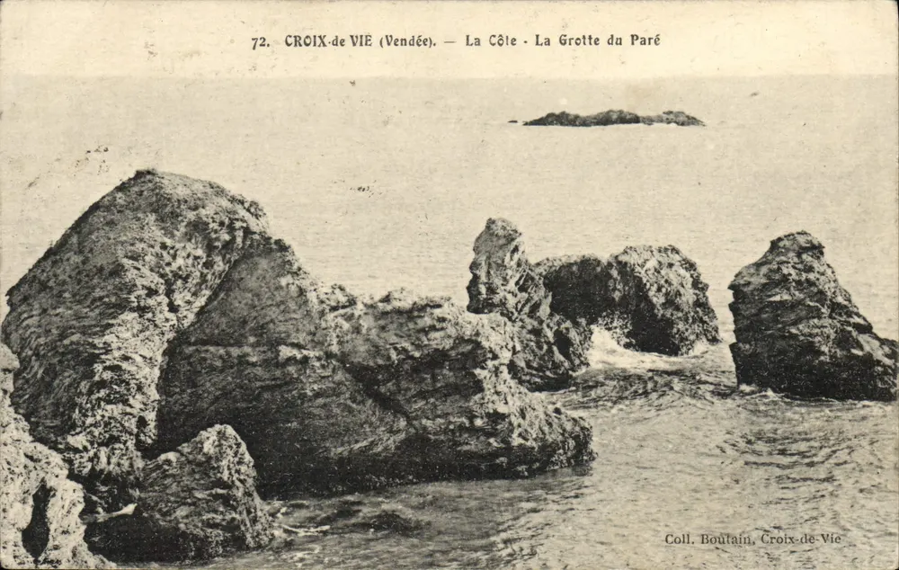 Croix-de-Vie (Vendée) — La Côte - La Grotte du Paré — Coll. Boutain - Recto