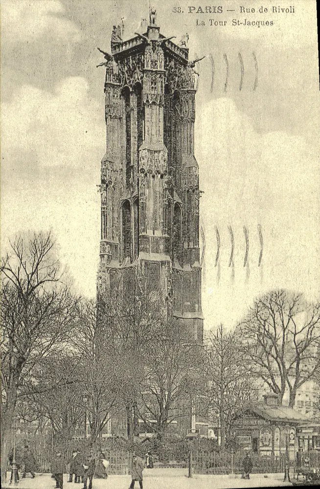 Paris — Rue de Rivoli — La Tour Saint-Jacques — Ansichten von Paris, Nr. 33 - Vorderseite