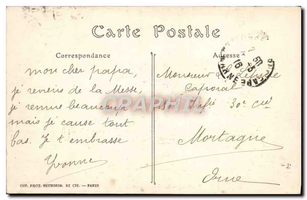 Chalons-sur-Marne — Das Große Seminar (Innenhof) — ND. Foto. - Rückseite