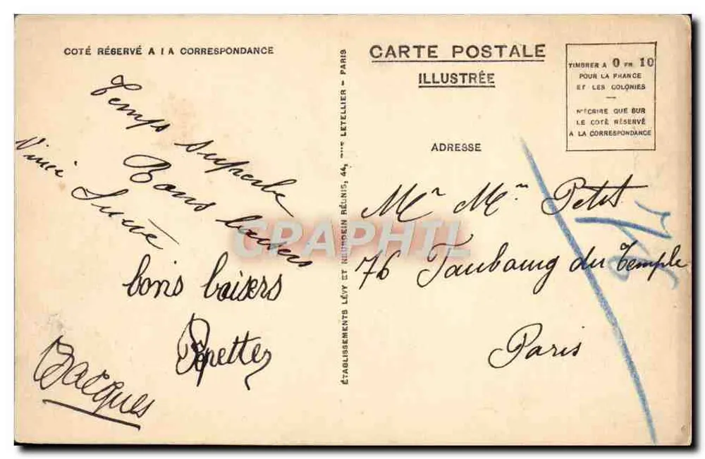 O Mont-Saint-Michel — O Châtelet — L.L. n°43 - Verso