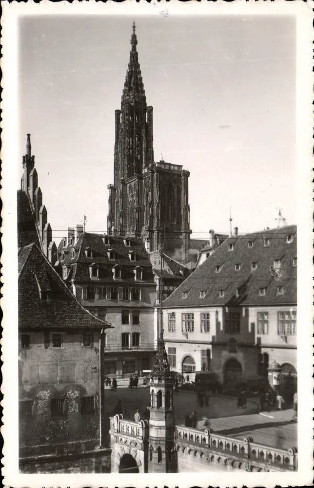 Strasbourg — Ponte do Corvo e a Catedral — Impressor Drussel - Frente