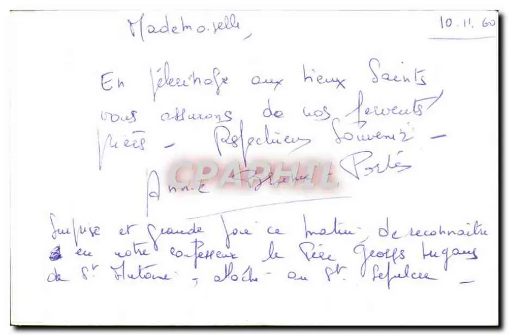 Belém - A Gruta da Natividade — Cop. A. & L. - Verso