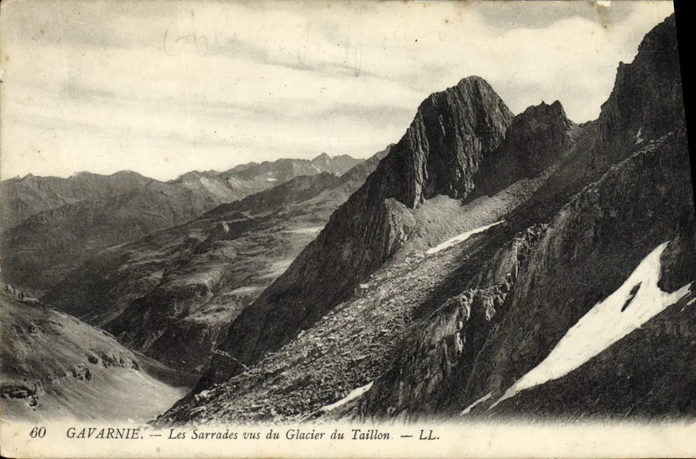 Gavarnie — Die Sarrades von dem Taillon-Gletscher aus gesehen — LL. — Nr. 60 - Vorderseite