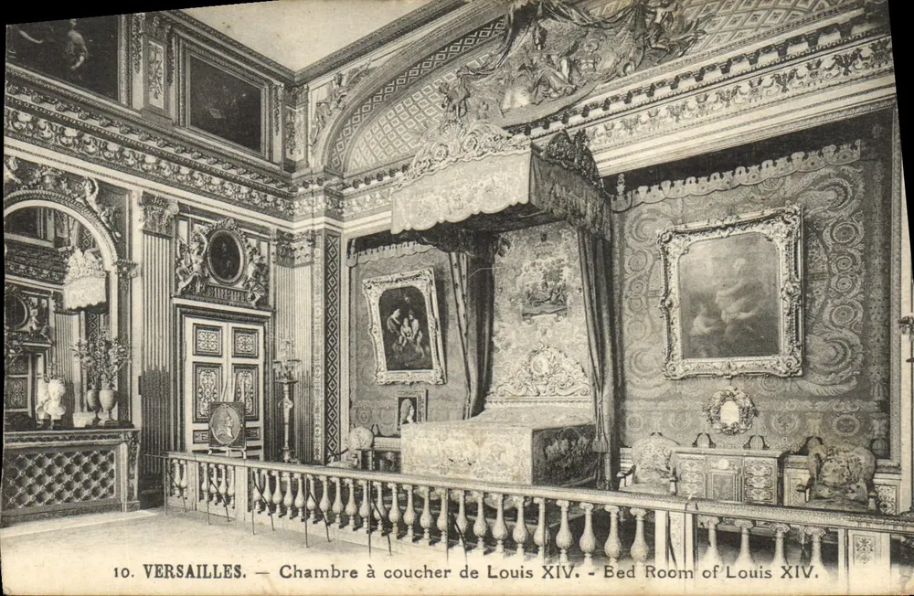 Schlafzimmer von Louis XIV — Versailles — Ausgabe P. Girard, 5, rue Colbert - Vorderseite