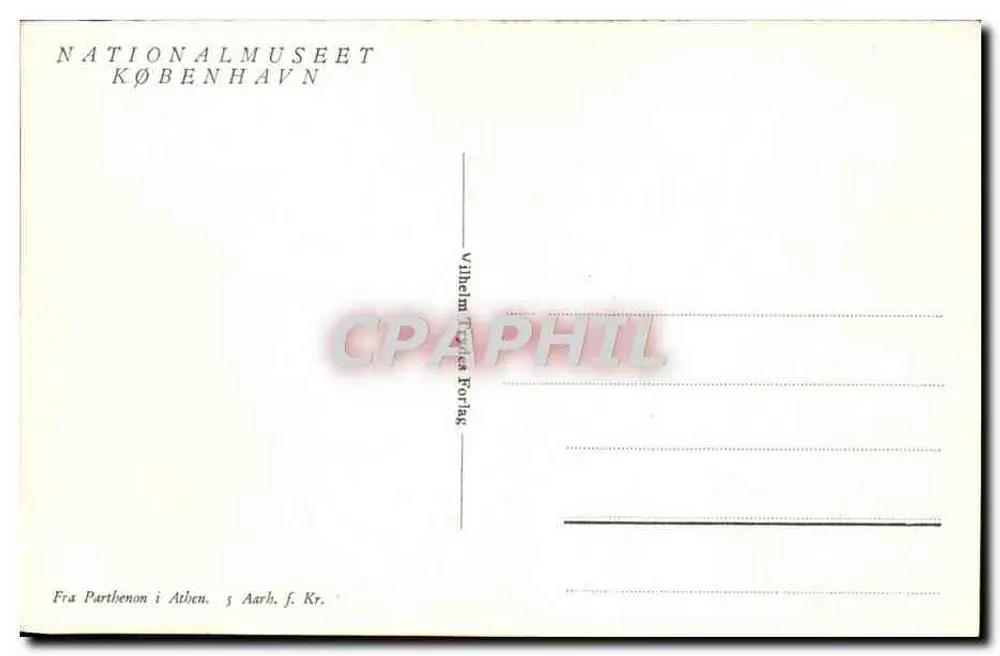 Zwei Marmor-Brustbilder — Parthenon — Verlag Vilhelm Trypes Forlag - Rückseite