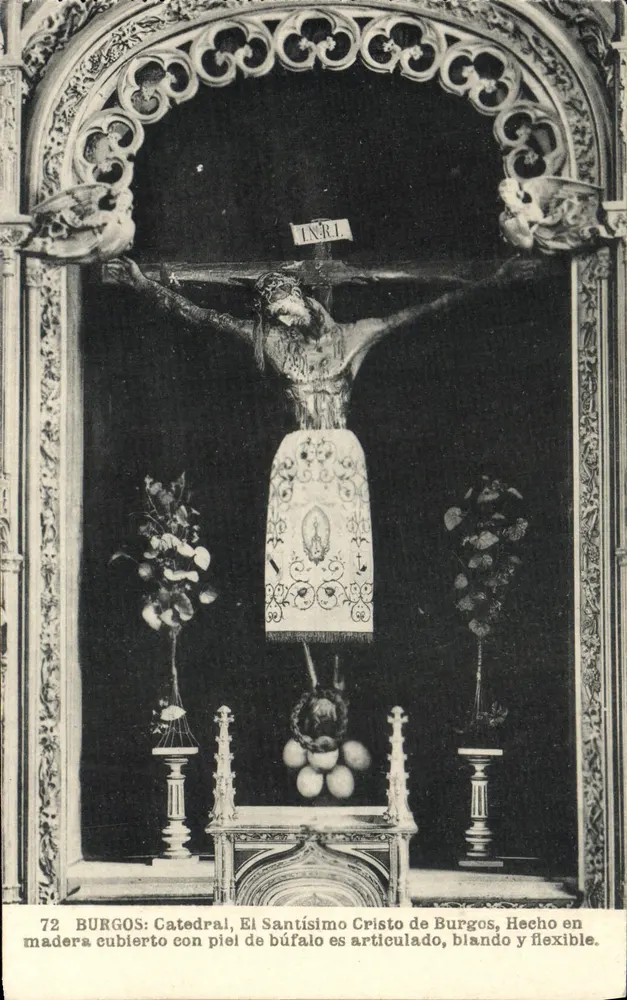 Burgos: Kathedrale, El Santísimo Cristo de Burgos — Verlag Lototipia de Harper & Mintz, Madrid, n° 72 - Vorderseite