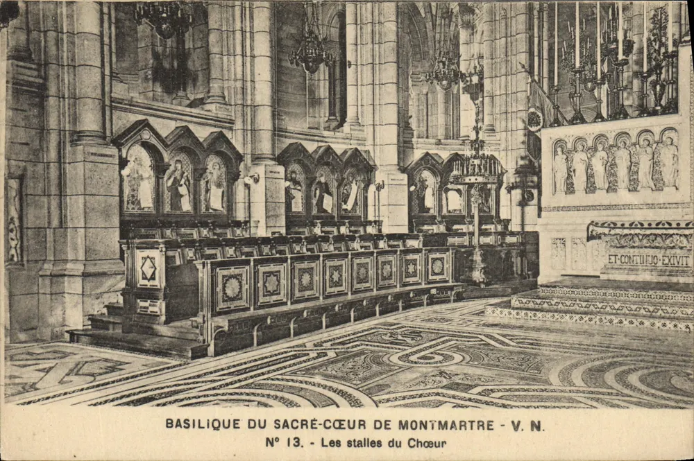 Basilika des Heiligen Herzens von Montmartre — Die Chorbanken — V.N. N° 13 - Vorderseite