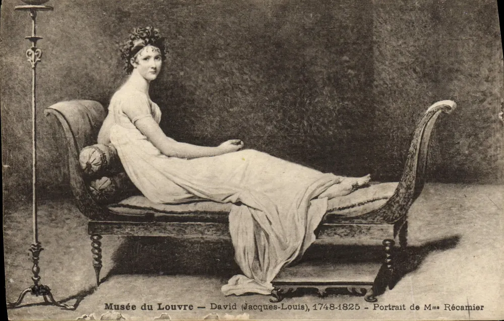 Retrato da Sra. Récamier — Museu do Louvre — David (Jacques-Louis), 1748-1825 - Frente
