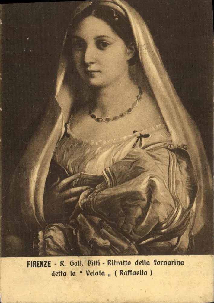 FIRENZE - R. Gall. Pitti - Portrait der Sornarina genannt die "Velata" (Raffaello) - Vorderseite