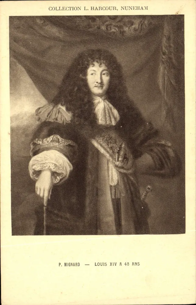 Louis XIV im Alter von 48 — Portrait von P. Mignard — Sammlung L. Harcour, Nuneham - Vorderseite