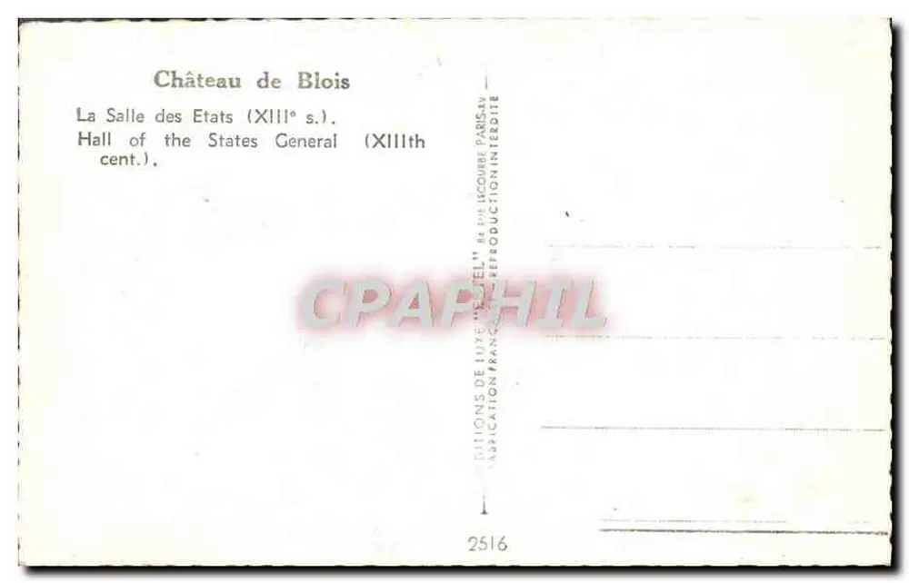 Schloss Blois — Saal der Stände (13. Jahrhundert) — Étel - Rückseite