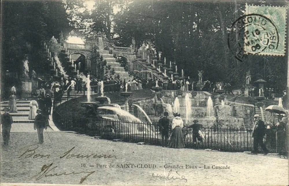 Parc de SAINT-LOUD - Grandes Eaux - La Cascade — P. Marmuse, Paris - Awers